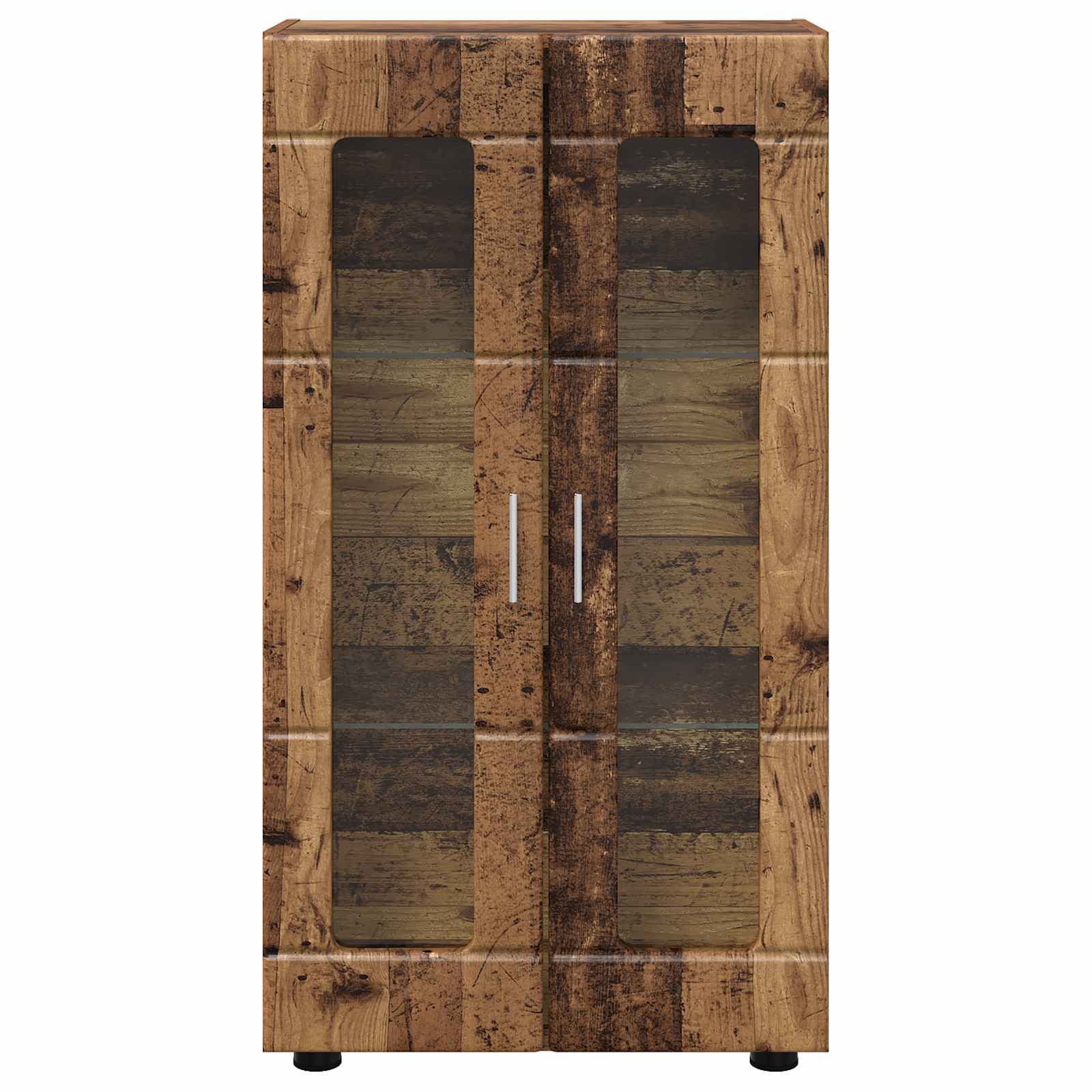 Highboard mit Regal FLORIN Weiß 60 x 35 x 182 cm Holzwerkstoff