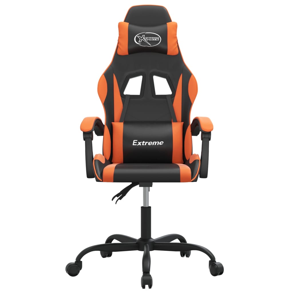 Gaming-Stuhl Drehbar Schwarz und Grün Kunstleder