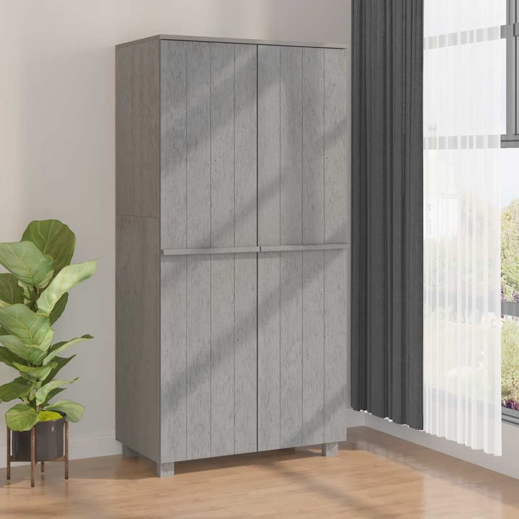 Kleiderschrank HAMAR Honigbraun 89x50x180 cm Massivholz Kiefer