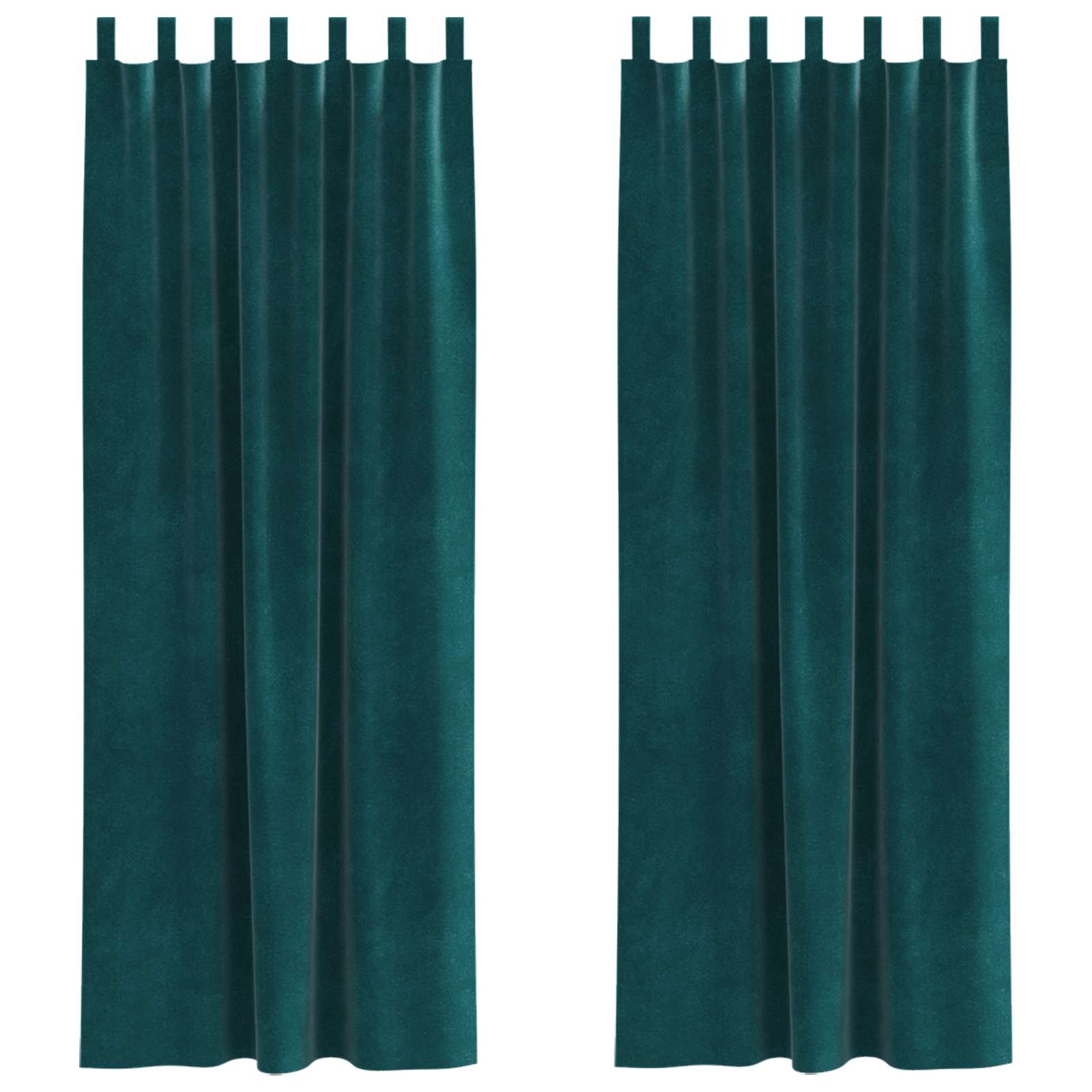 Verdunkelungsvorhänge 2 pcs Schwarz 140 x 140 cm Samt