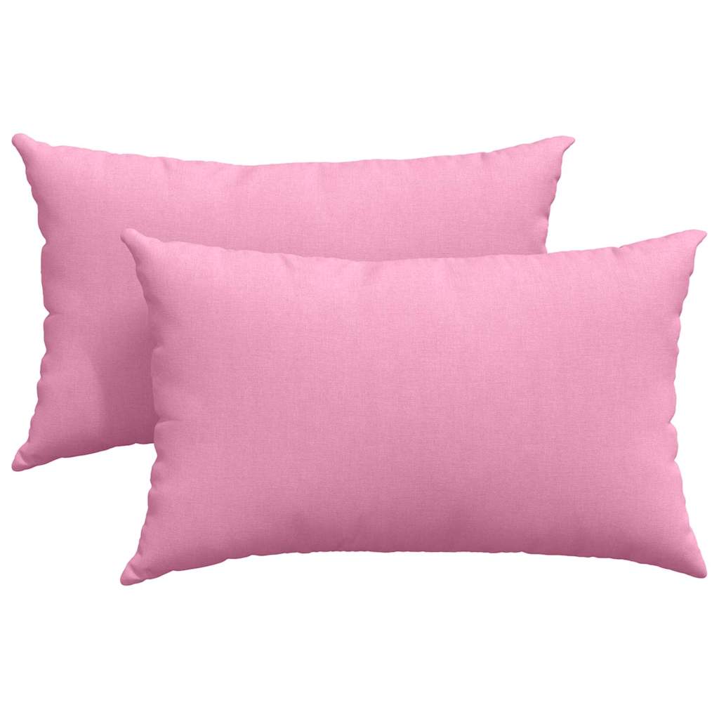 Sofakissen 2 pcs Hellgrau 50 x 30 cm Stoff