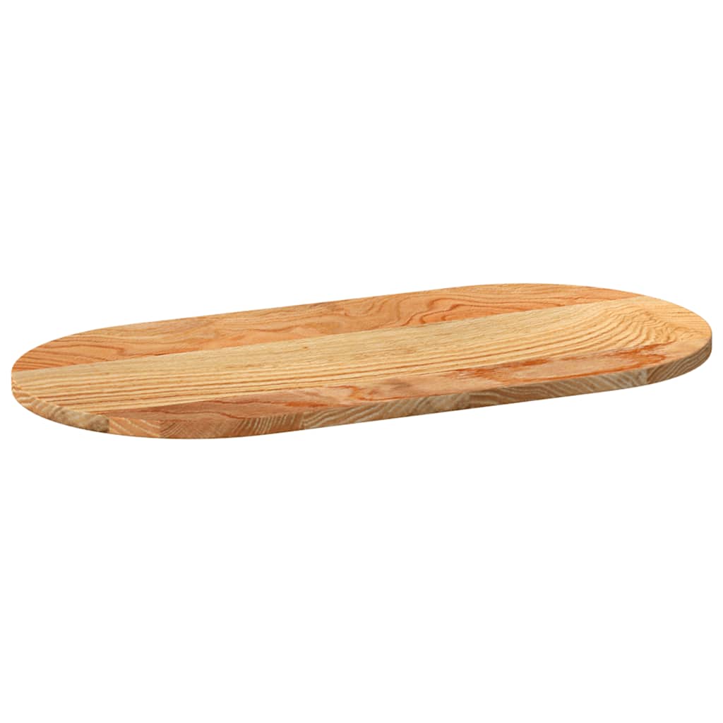 Tischplatte 80x40x2 cm Massivholz Eiche Oval