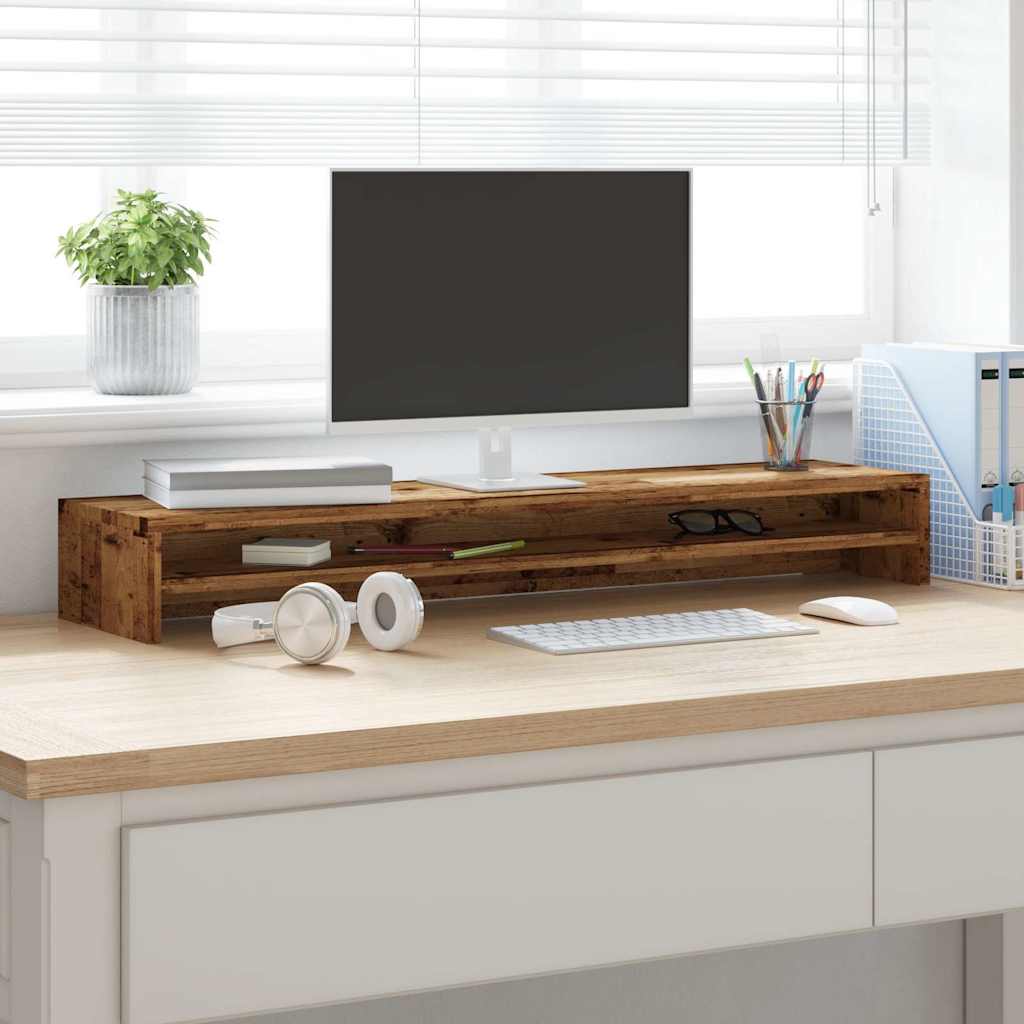 Monitorständer Weiß 100x24x13 cm Holzwerkstoff
