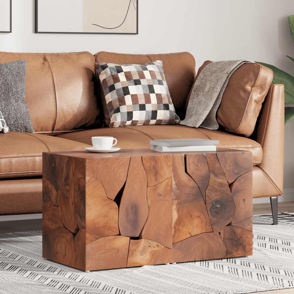 Hocker Braun 40x40x45 cm Massivholz Teak