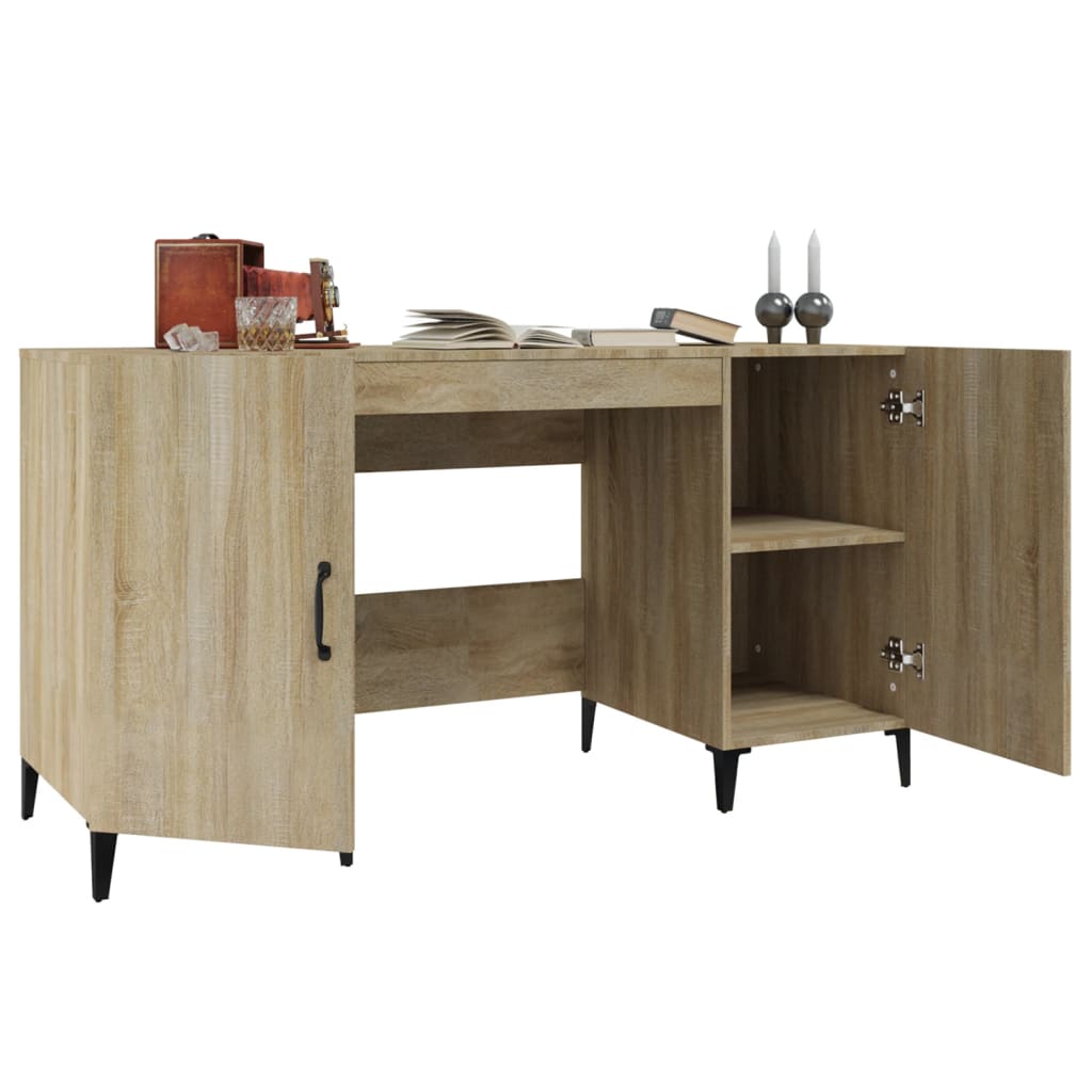 Schreibtisch mit Tür Altholz 140 x 50 x 75 cm Holzwerkstoff