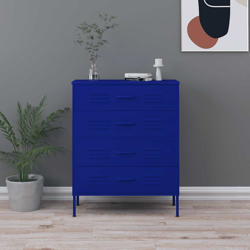 Kommode Olivgrün 80x35x101,5 cm Stahl