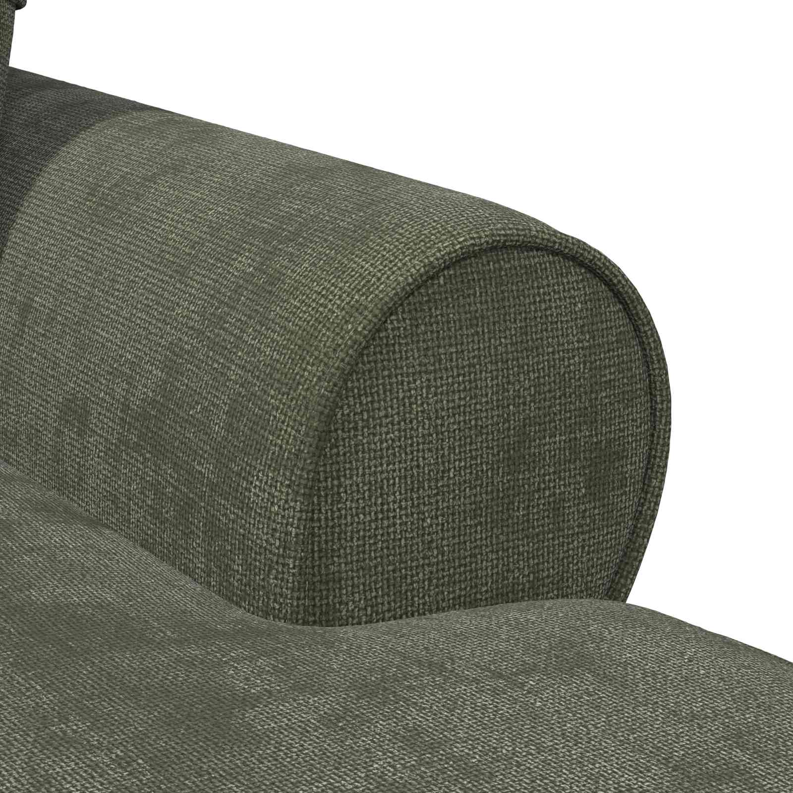 Chaise Lounge mit Rock mit Kissen Creme 157 x 91 x 91 cm ARES