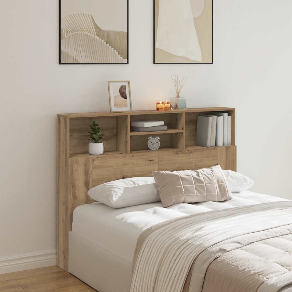 Bett-Kopfteil mit Ablagen Weiß 100x19x103,5 cm
