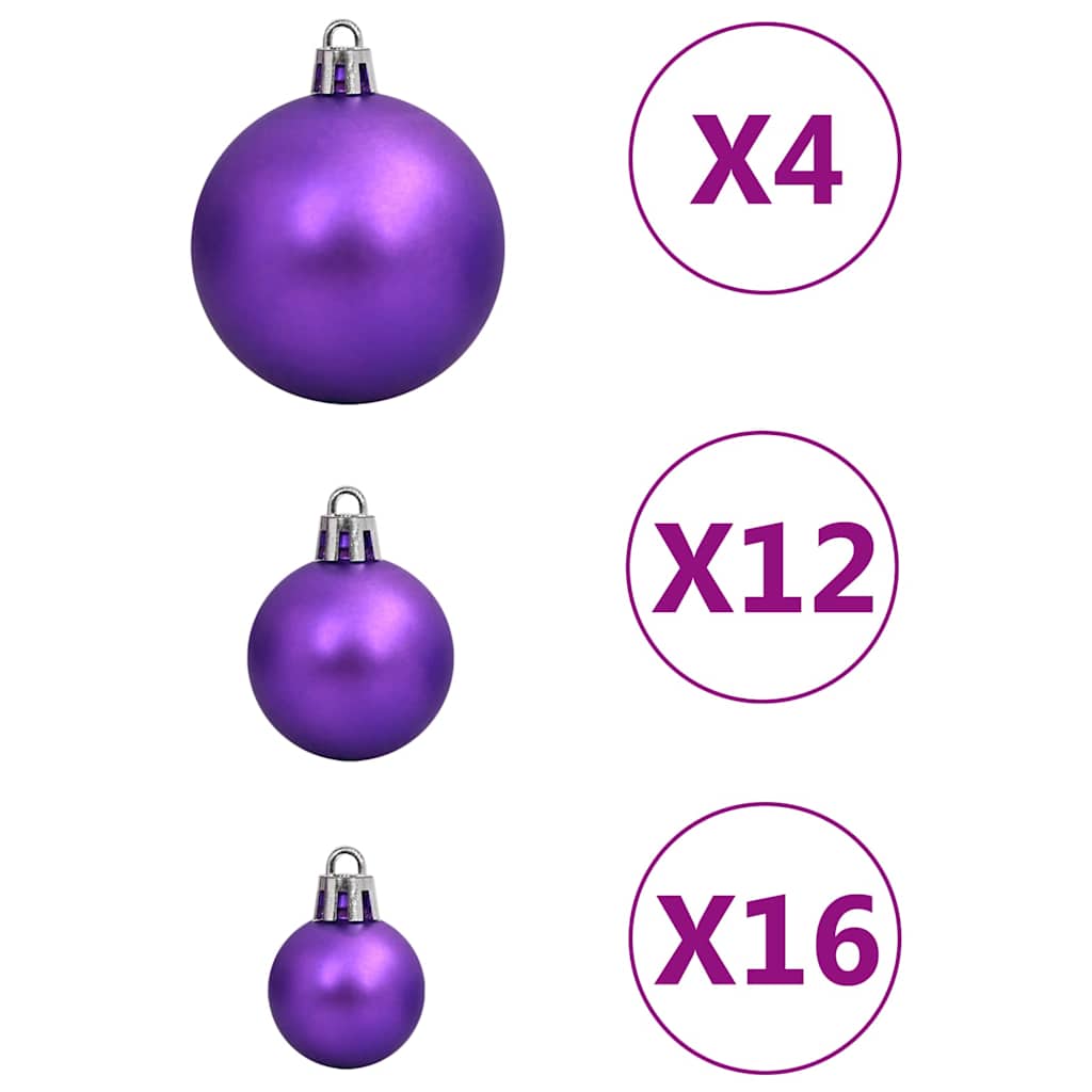 111-tlg. Weihnachtskugel-Set Golden Polystyrol