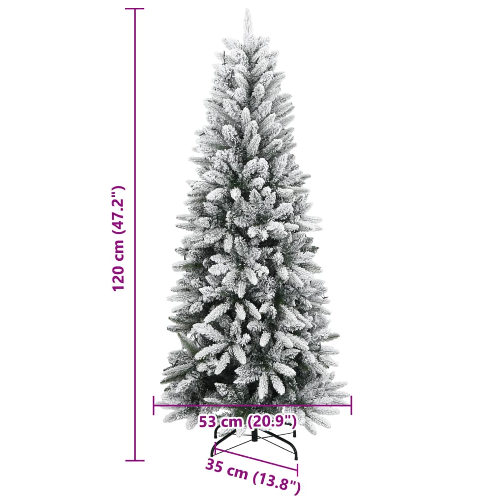 Künstlicher Weihnachtsbaum mit 150 LEDs mit Ständer Weiß 120 cm
