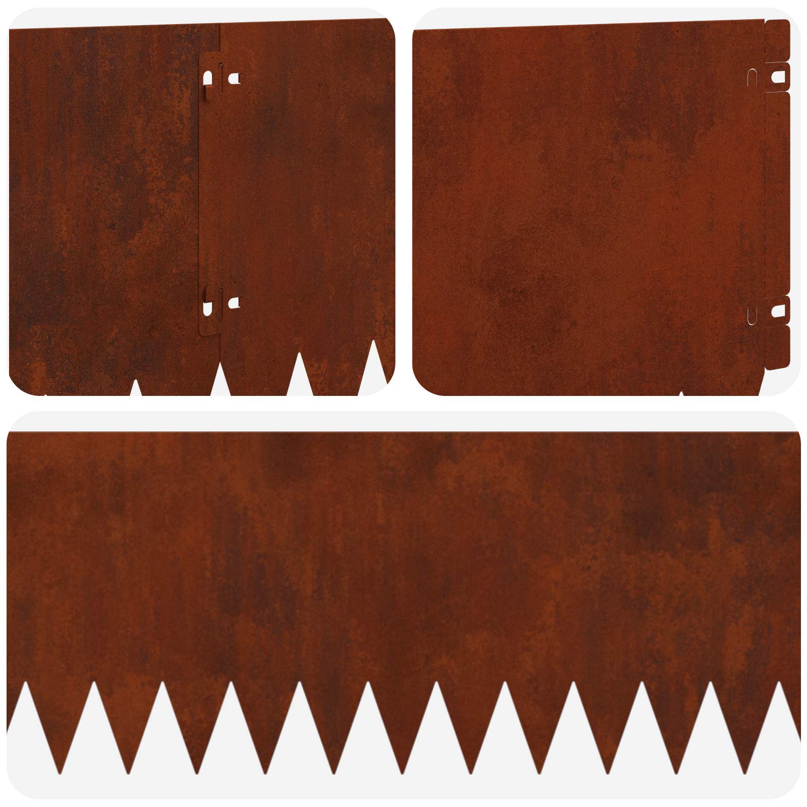Raseneinfassung 10 pcs 103 x 10 cm Stahl Schwarz