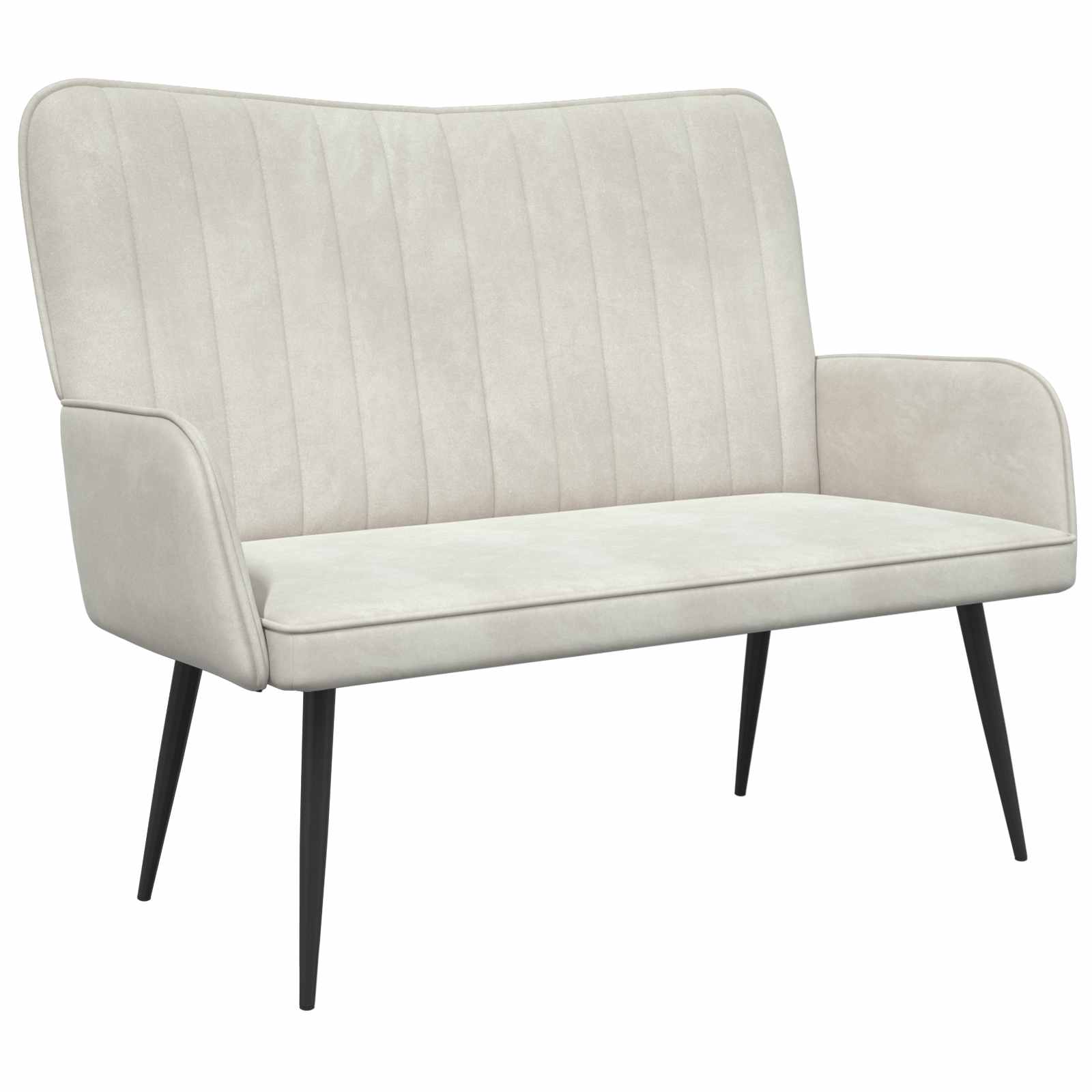 2-Sitzer Sofa Hellgrau 115 x 61 x 87 cm Samt (V)