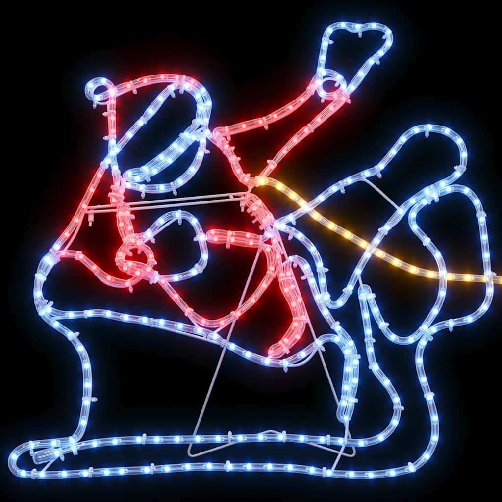 Weihnachtsdekoration mit 1224 LEDs Mehrfarbig 69 x 79 cm PVC
