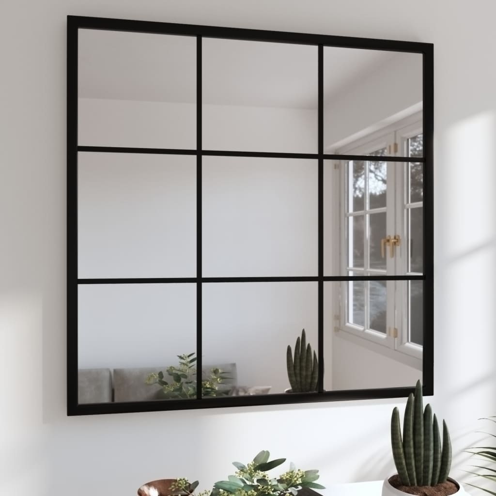 Wandspiegel Schwarz 60x40 cm Metall