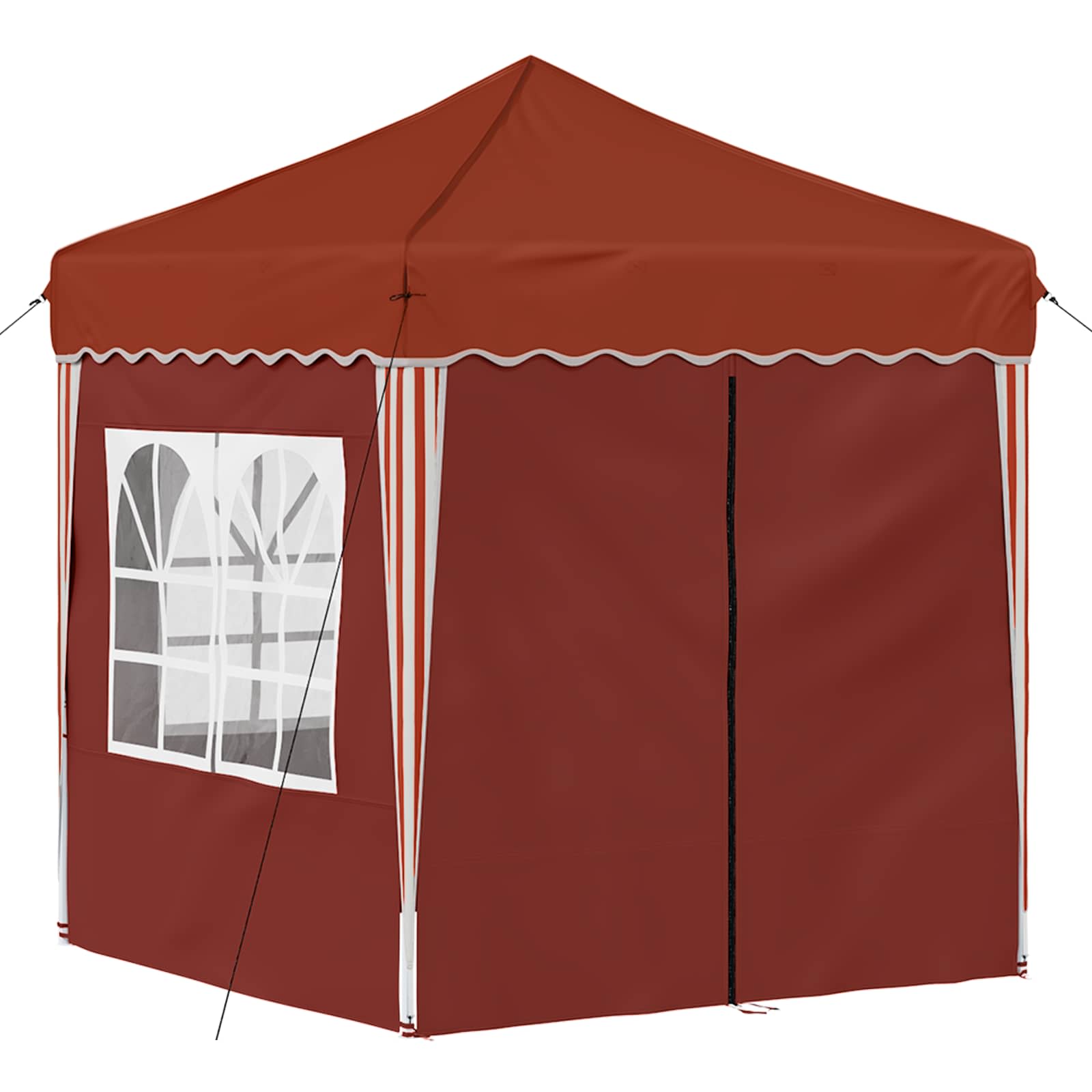 Pop-up Partyzelt 195 x 195 x 245 cm Creme Oxford-Stoff
