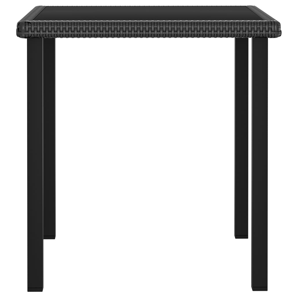 Garten-Esstisch Schwarz 140x70x73 cm Poly Rattan