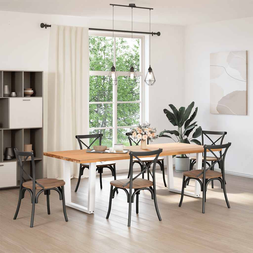 Couchtischbeine V-Form 2 Stück Schwarz 30x(30-31,3) cm Stahl