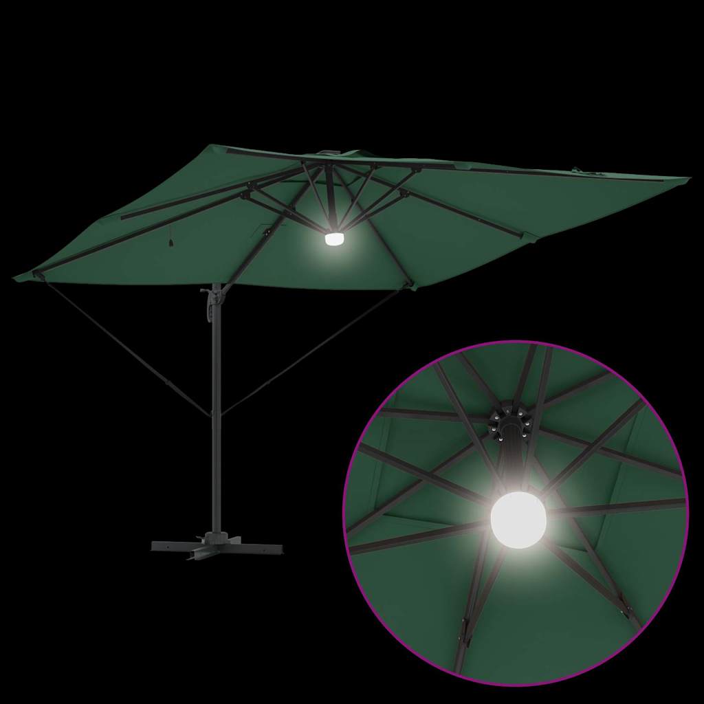Roma Parasol Beige 286 x 284 x 270 cm Aluminium und Polyester