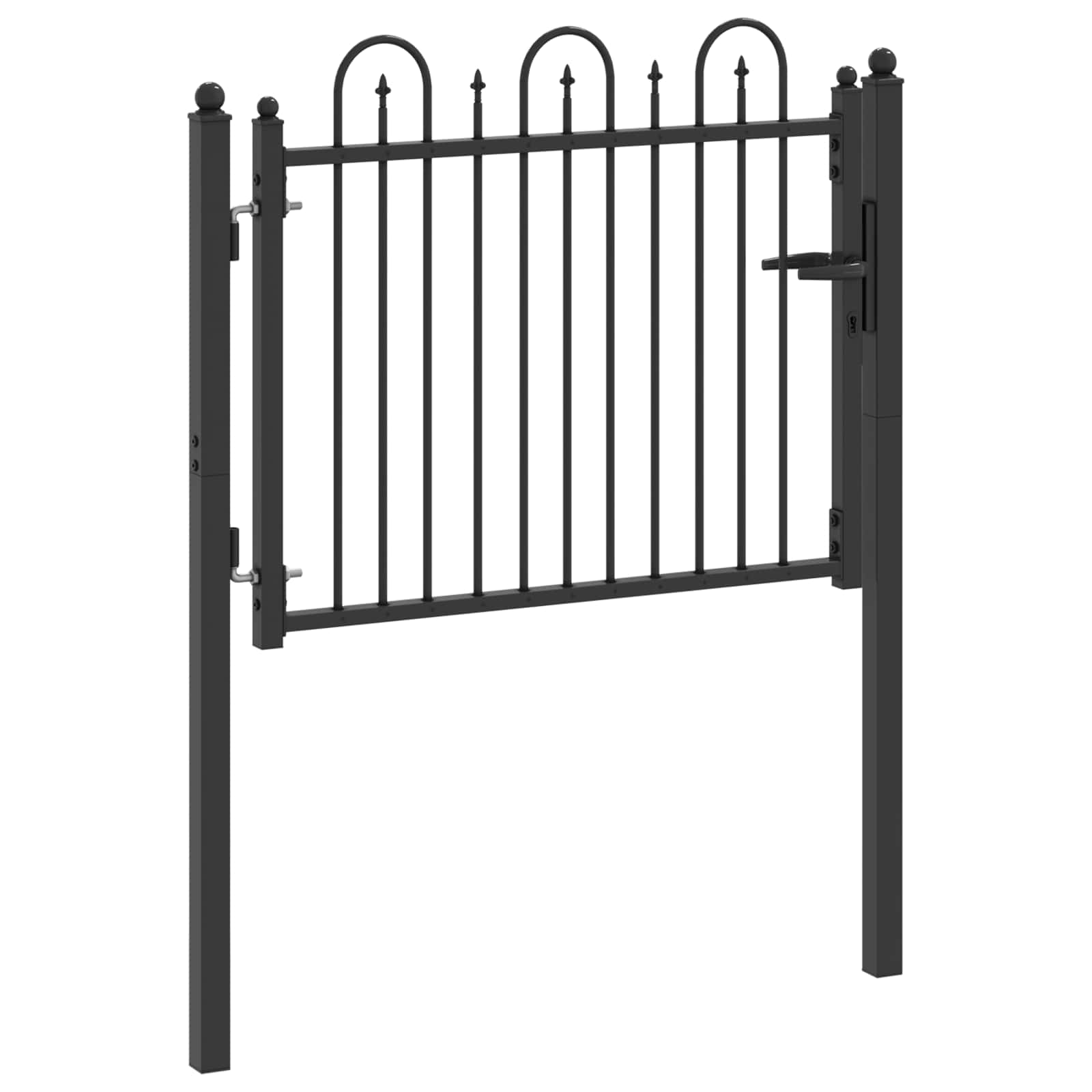 Zauntor HORST 100 x 75 cm Metall Schwarz Abschließbar