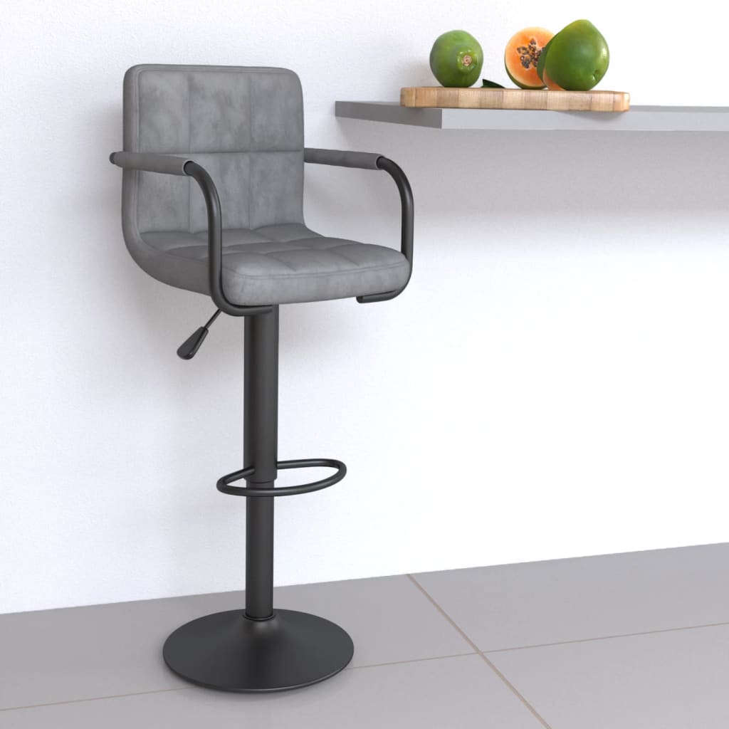 Barhocker 2 Stk. Blau Samt