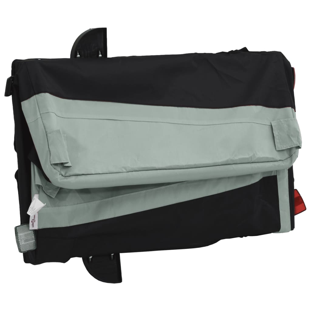 Fahrradanhänger Schwarz und Rot 30 kg Eisen