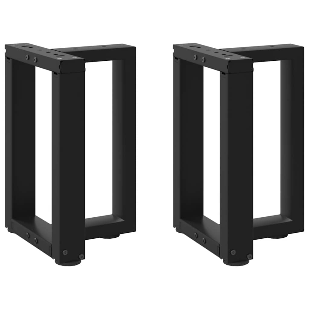 Couchtischbeine T-Form 2 Stk. Schwarz 30x25x(30-31) cm Stahl
