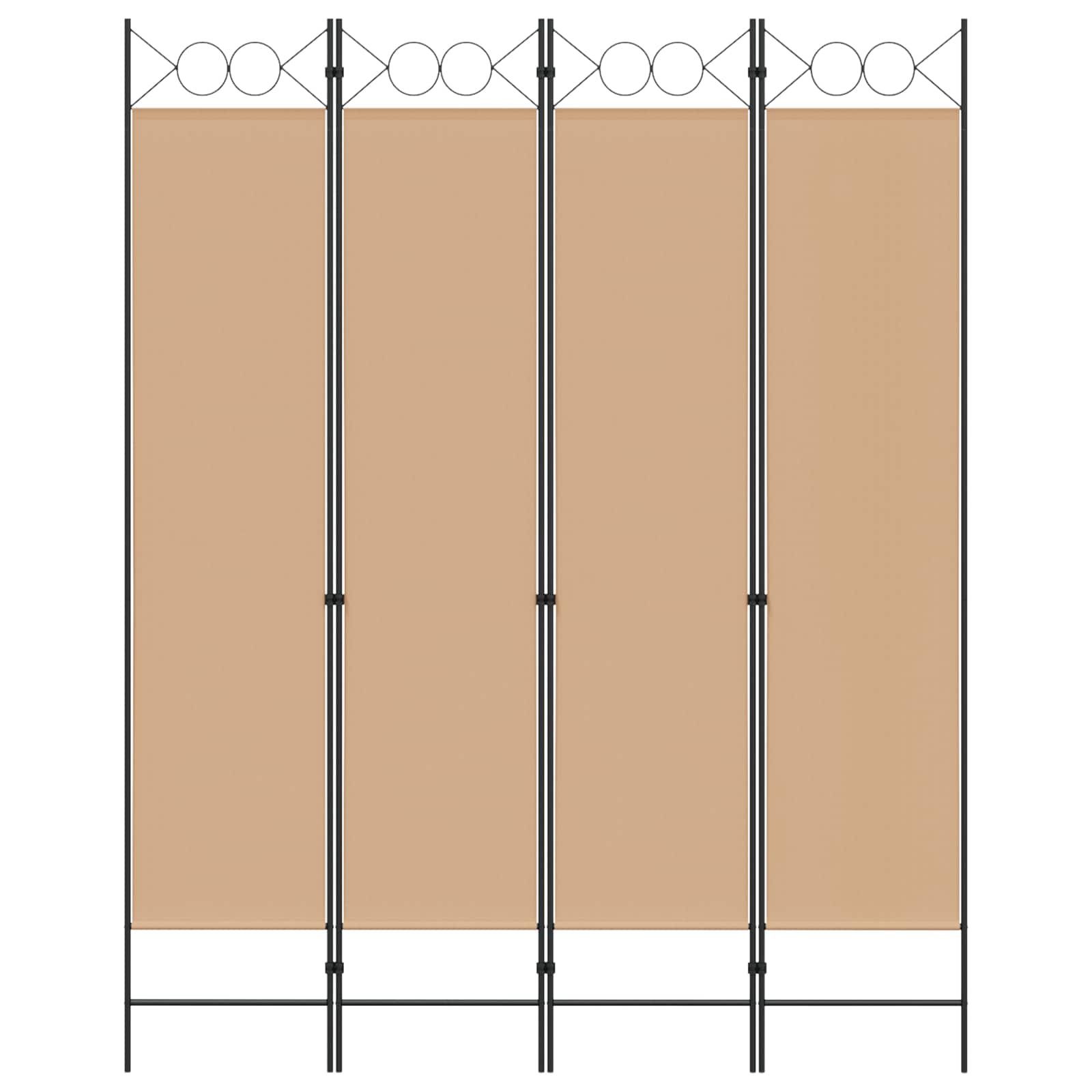 3-teiliger Raumteiler Beige 120 x 200 cm Stoff