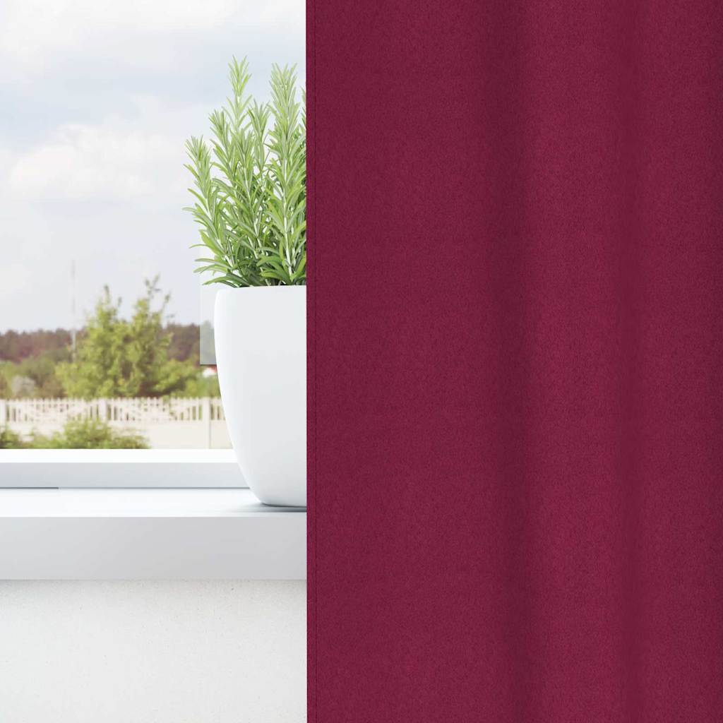 Verdunkelungs-Vorhänge mit Ringen 2 pcs Beige 140 x 140 cm