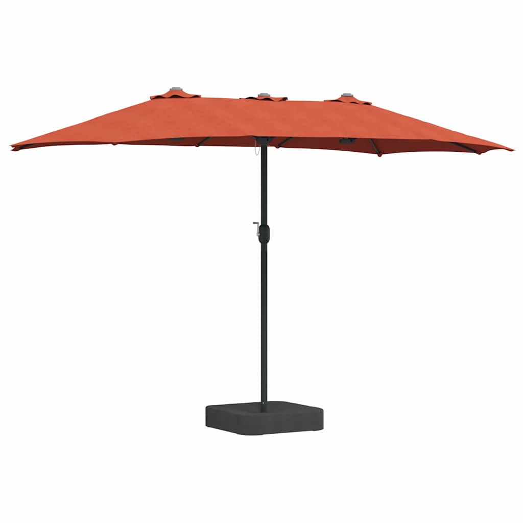Garten-Sonnenschirm Sand 385 x 209 x 244 cm Polyester und Stahl