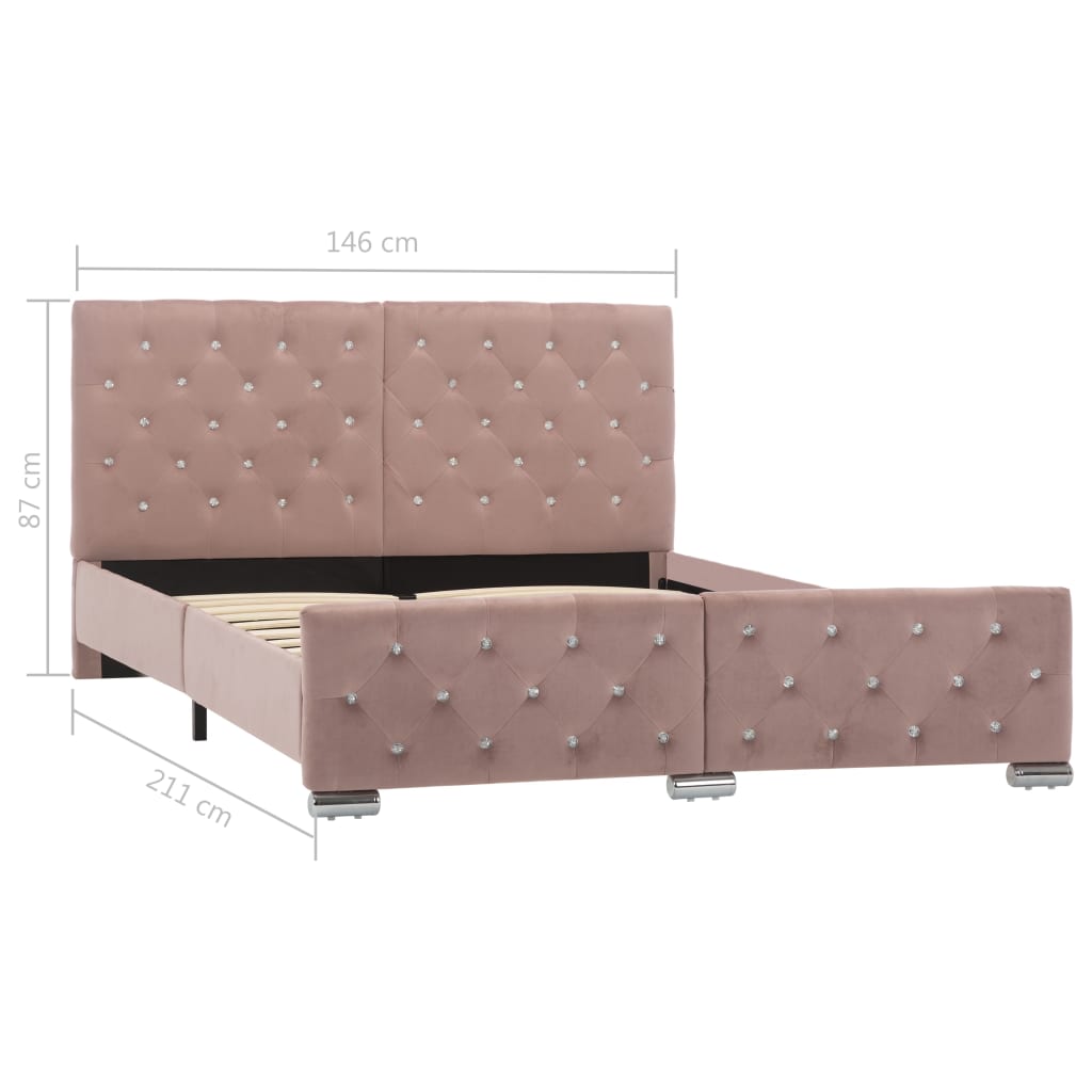 Bettgestell Grau Samt 120x200 cm