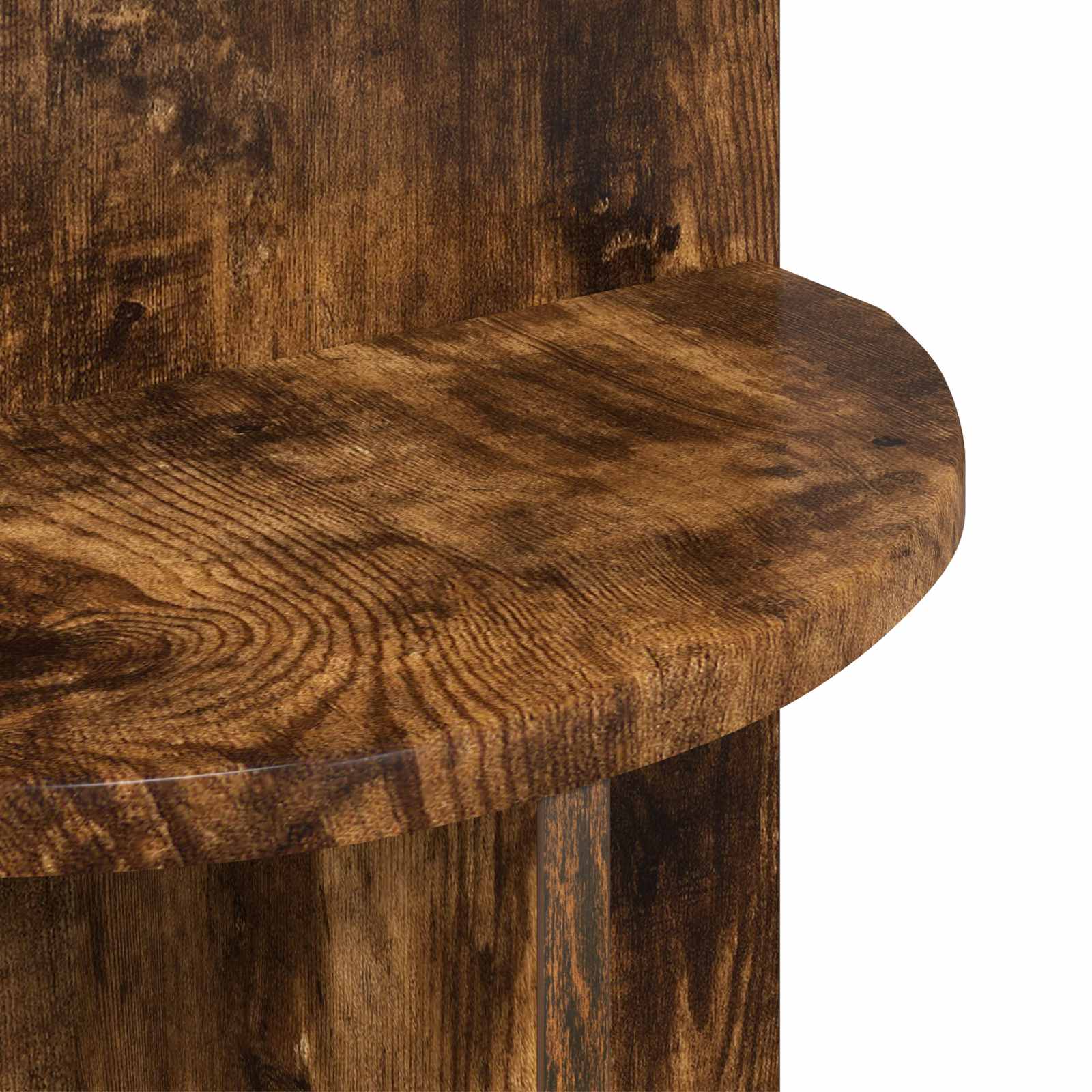 Beistelltisch mit Speicher Weiß Ø 39,5 x 55 cm Holzwerkstoff
