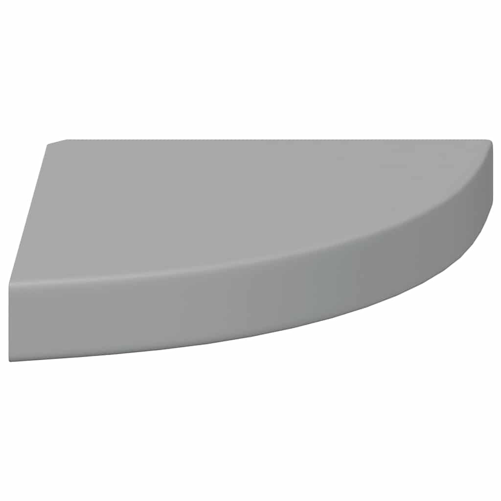 Schwebende Eckregale 2 Stk. Hochglanz-Weiß 25x25x3,8 cm MDF