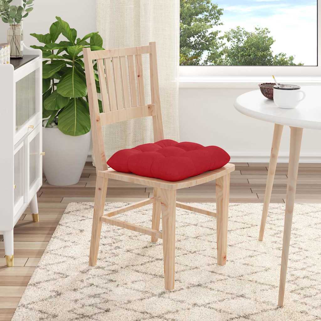Sitzkissen 4 pcs Hellgrau 40 x 40 x 12 cm Stoff