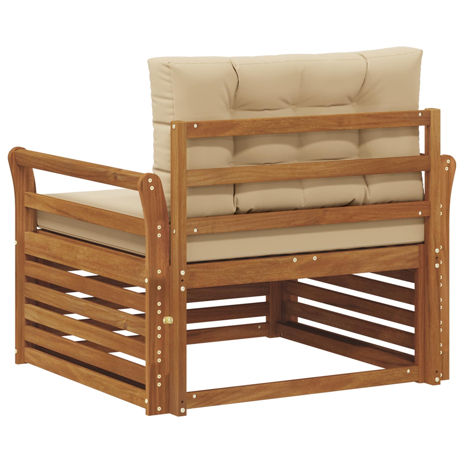 2 Stück Outdoor-Sofa Natur