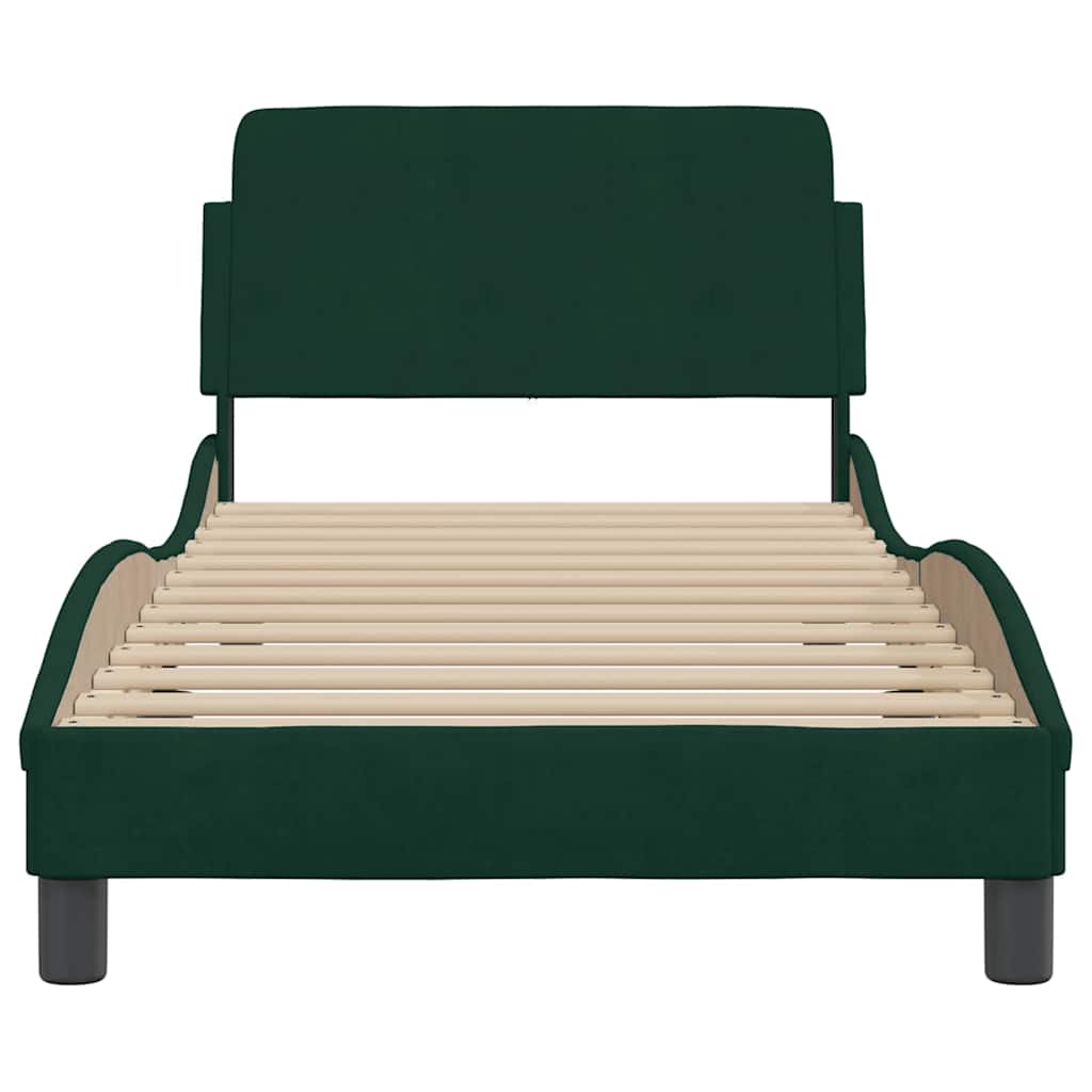 Bettgestell "Dover" Hellgrau 80x200 cm Samt