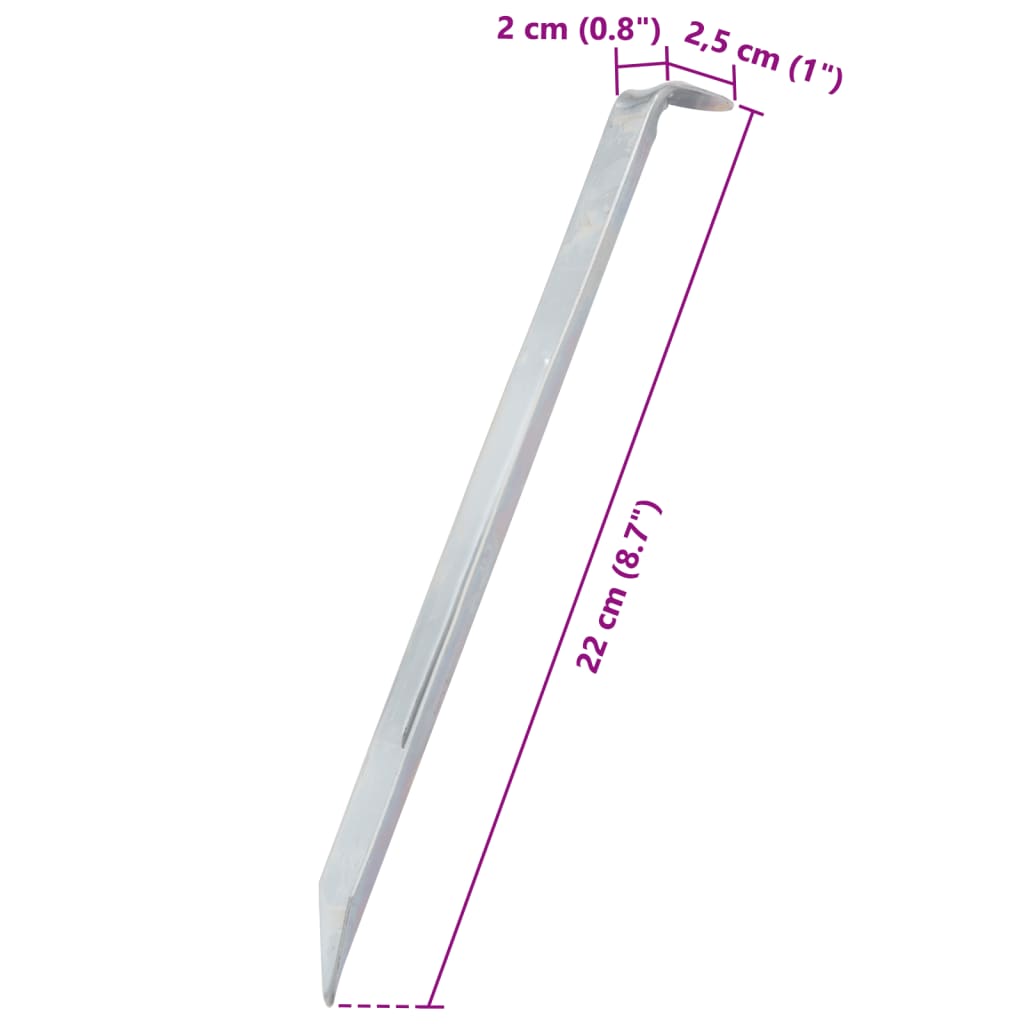 Zeltheringe 24 Stk. 17 cm Ø20 mm Verzinkter Stahl