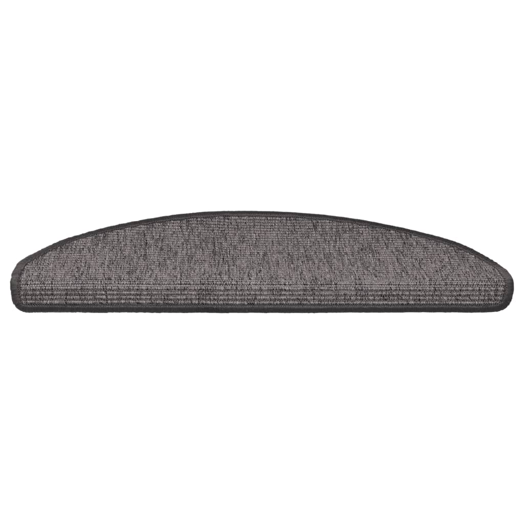 Stufenmatten 15 Stk. 56x17x3 cm Beige und Grau Halbrund