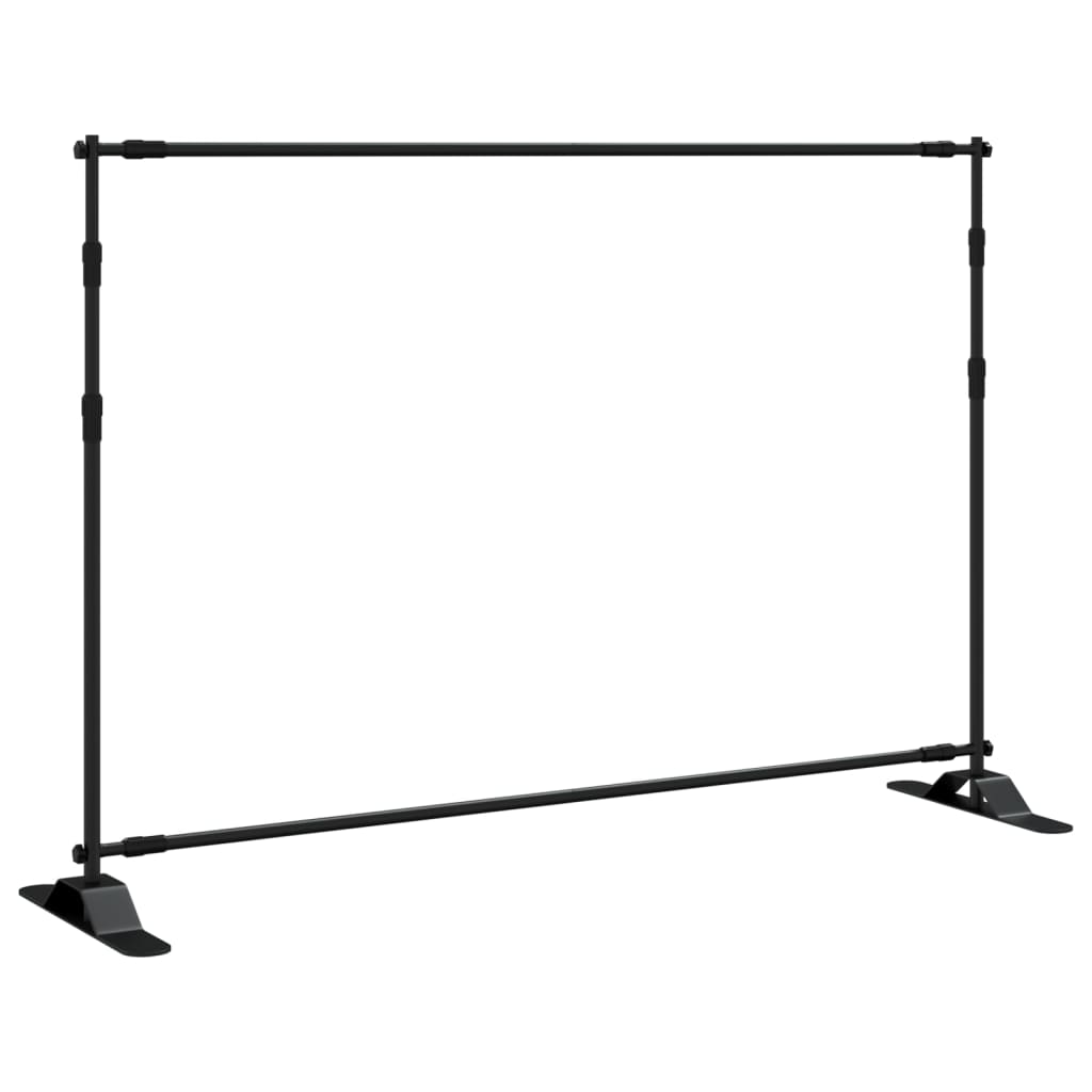 Hintergrundstativ Schwarz 254x243 cm Stahl