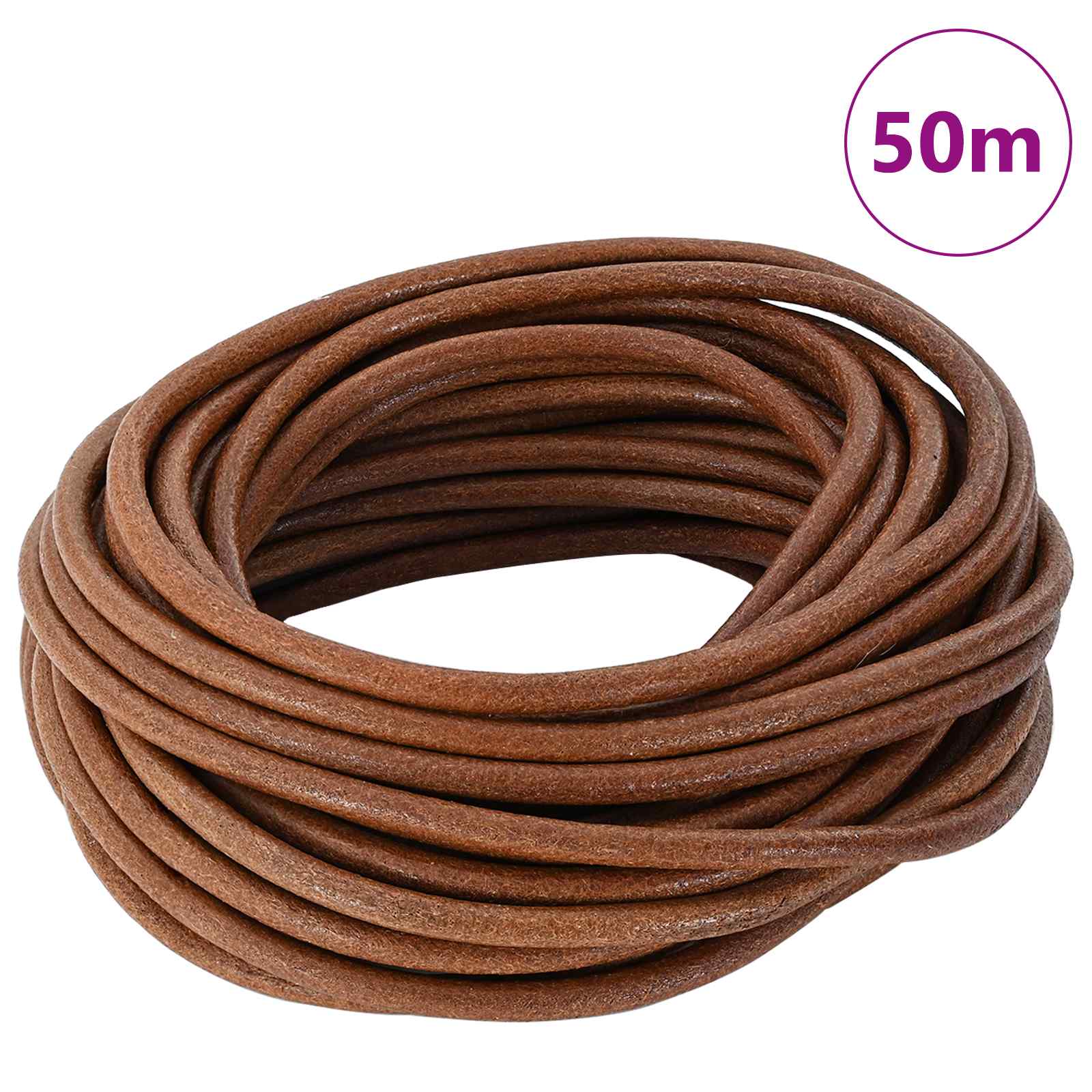 Leder Schnur Schwarz Ø1 mm x 5 m Leder