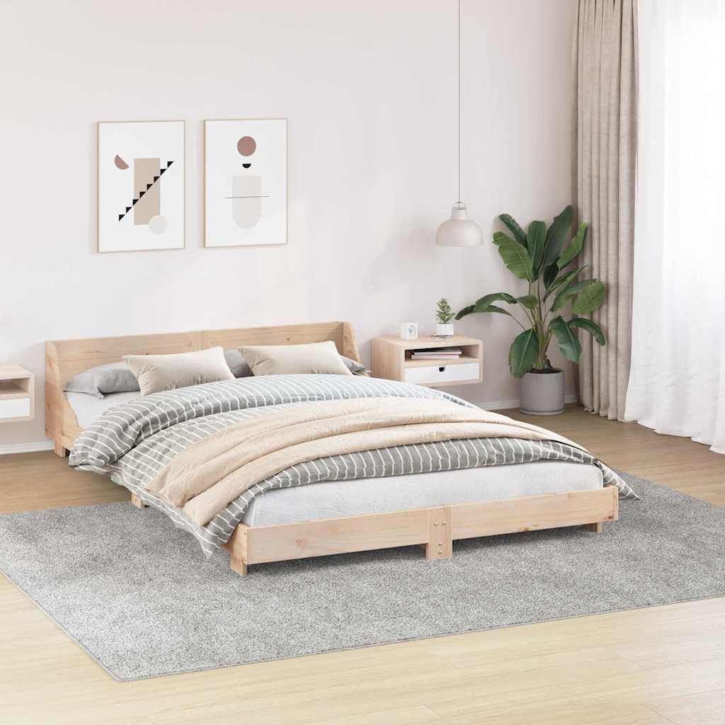 Anti-Rutsch Shaggy Teppich Dunkelgrau 200 x 200 cm PP