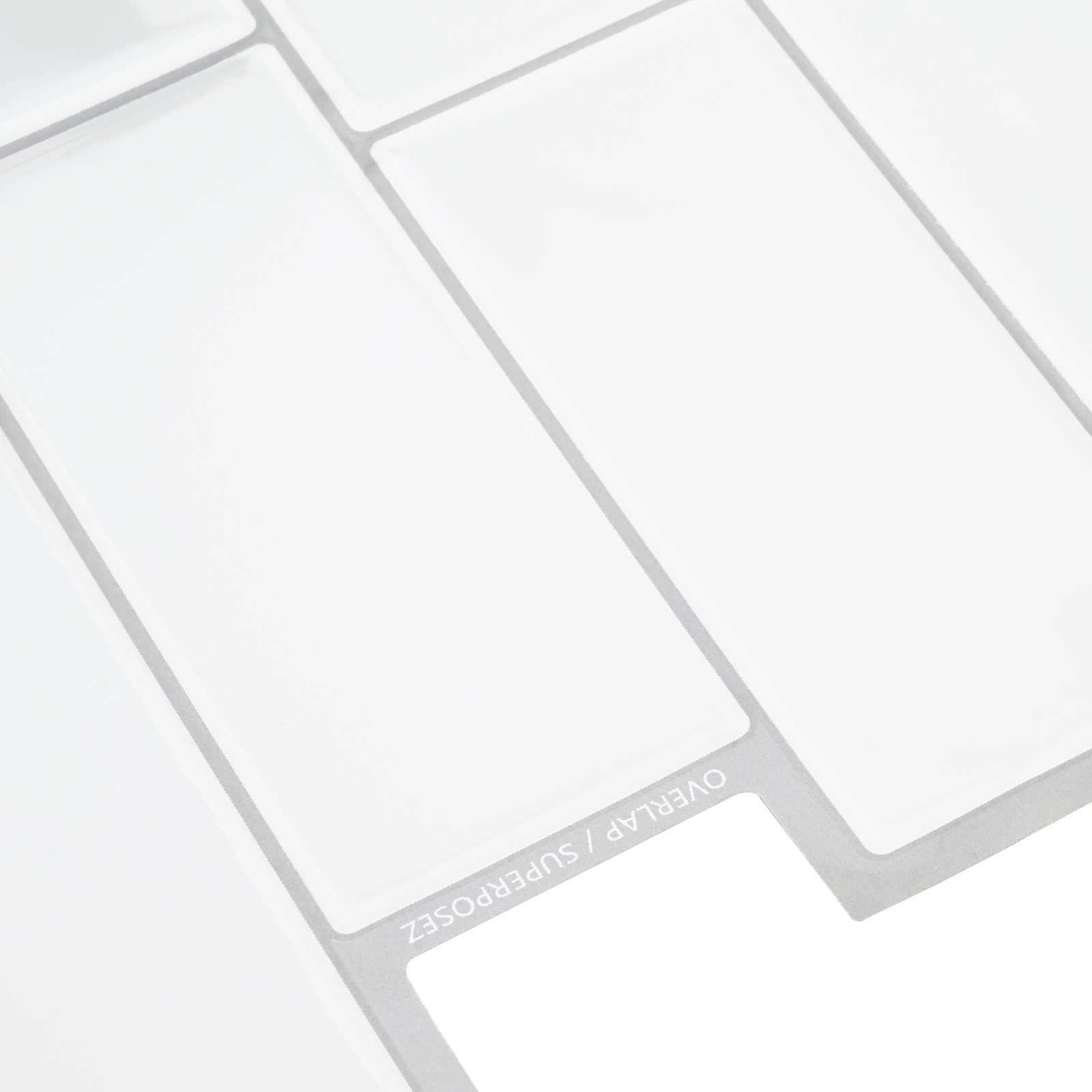 U-Bahn-Fliese 10 pcs Weiß Grau 29 x 21 cm Polyurethan und PET