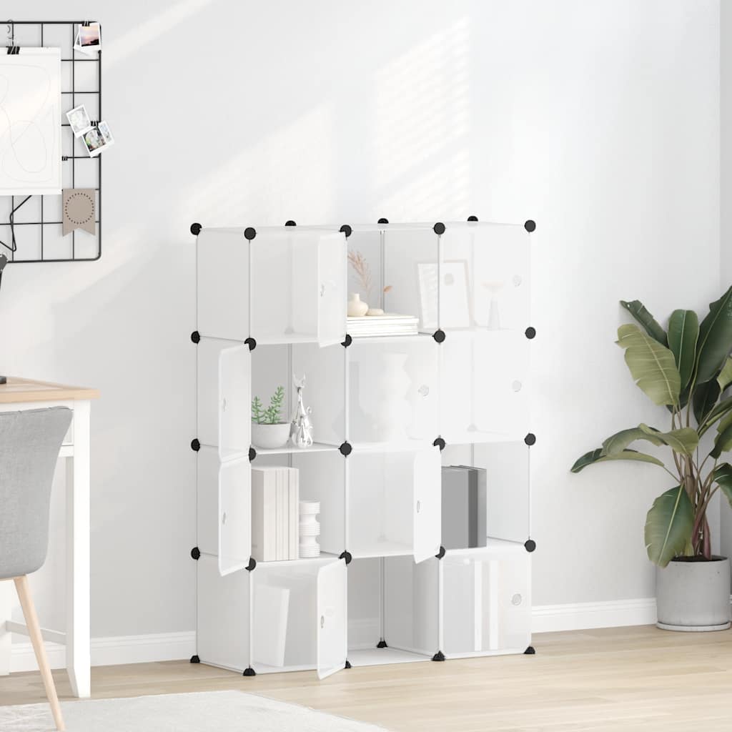 Regalsystem mit 12 Würfeln Schwarz PP