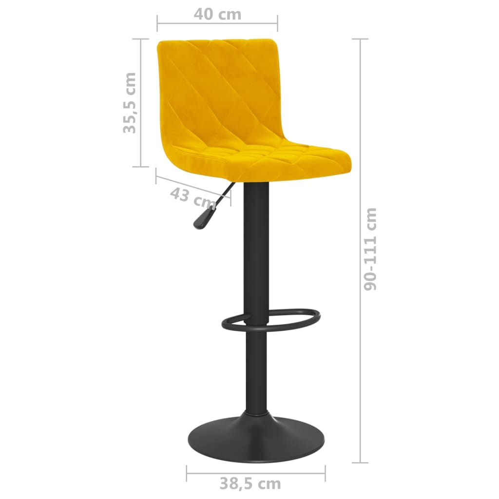 Barhocker 2 Stk. Creme Samt