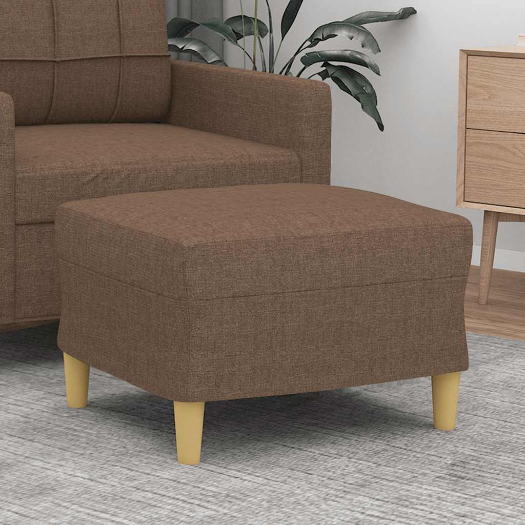 Fußhocker Hellgrau 60x50x41 cm Stoff