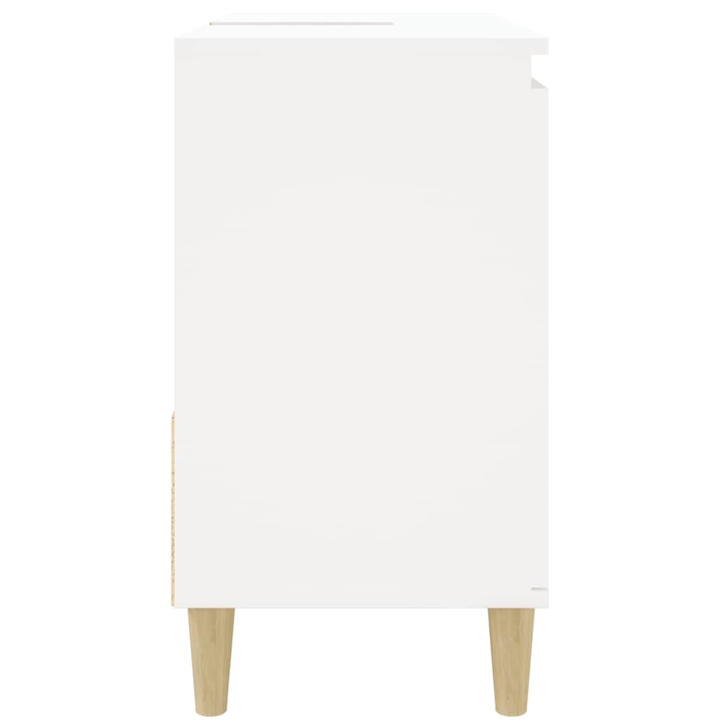 Badschrank Weiß 65x33x60 cm Holzwerkstoff