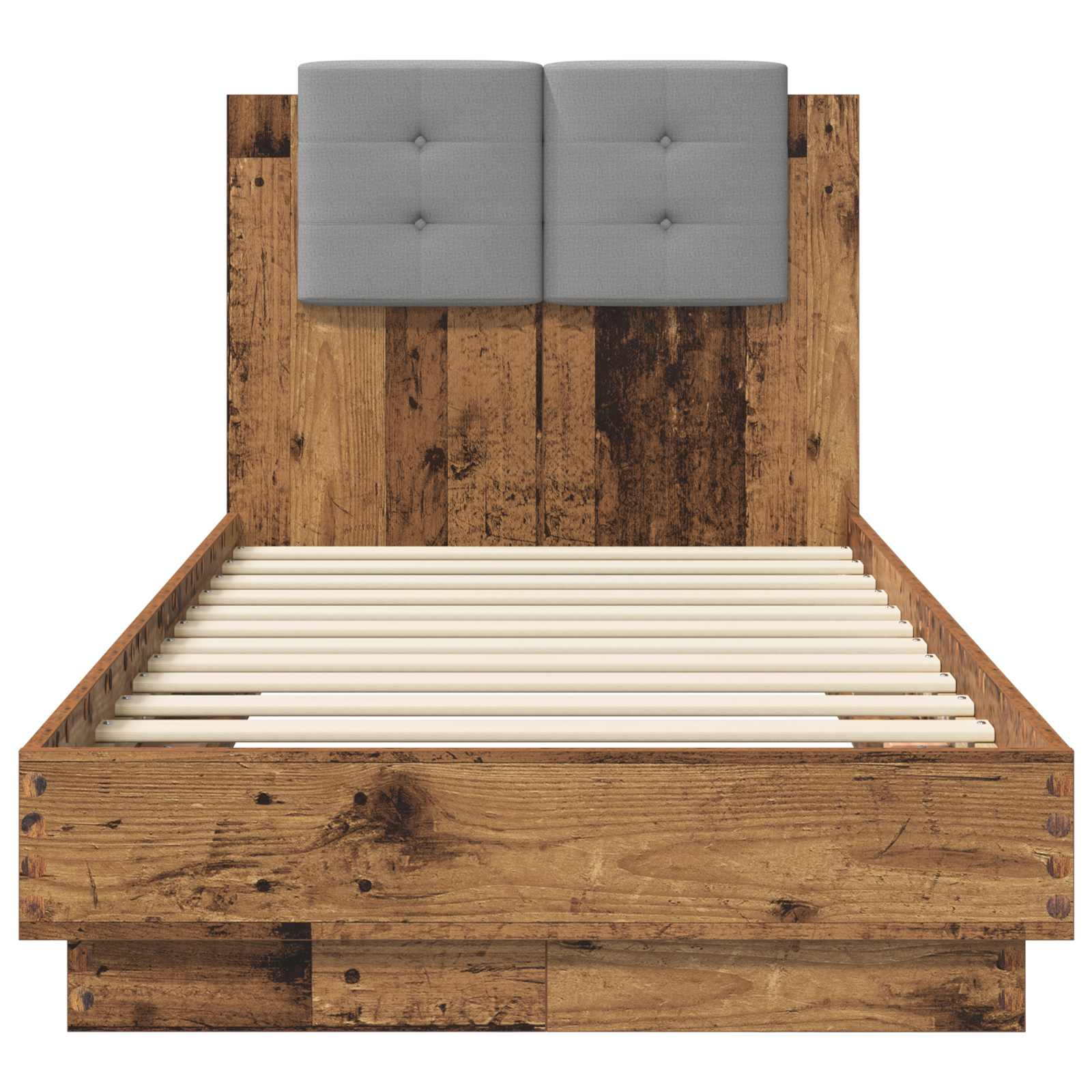 Bettgestell mit Kopfteil Grau Sonoma 180x200 cm Holzwerkstoff