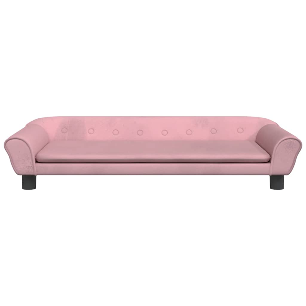 Kindersofa Blau 100x50x26 cm Samt