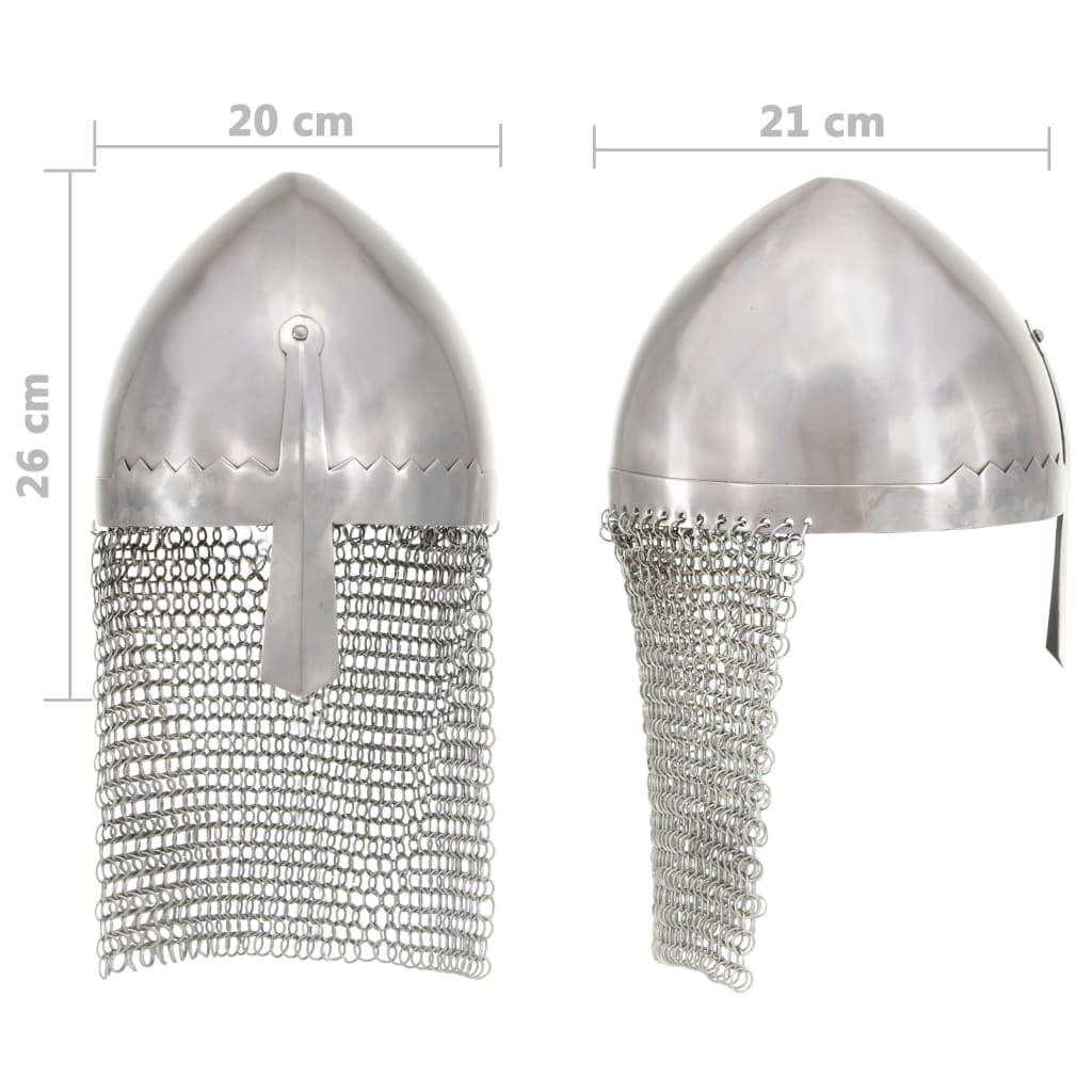 Preußische Pickelhaube Antik Replik für LARP Schwarz Stahl
