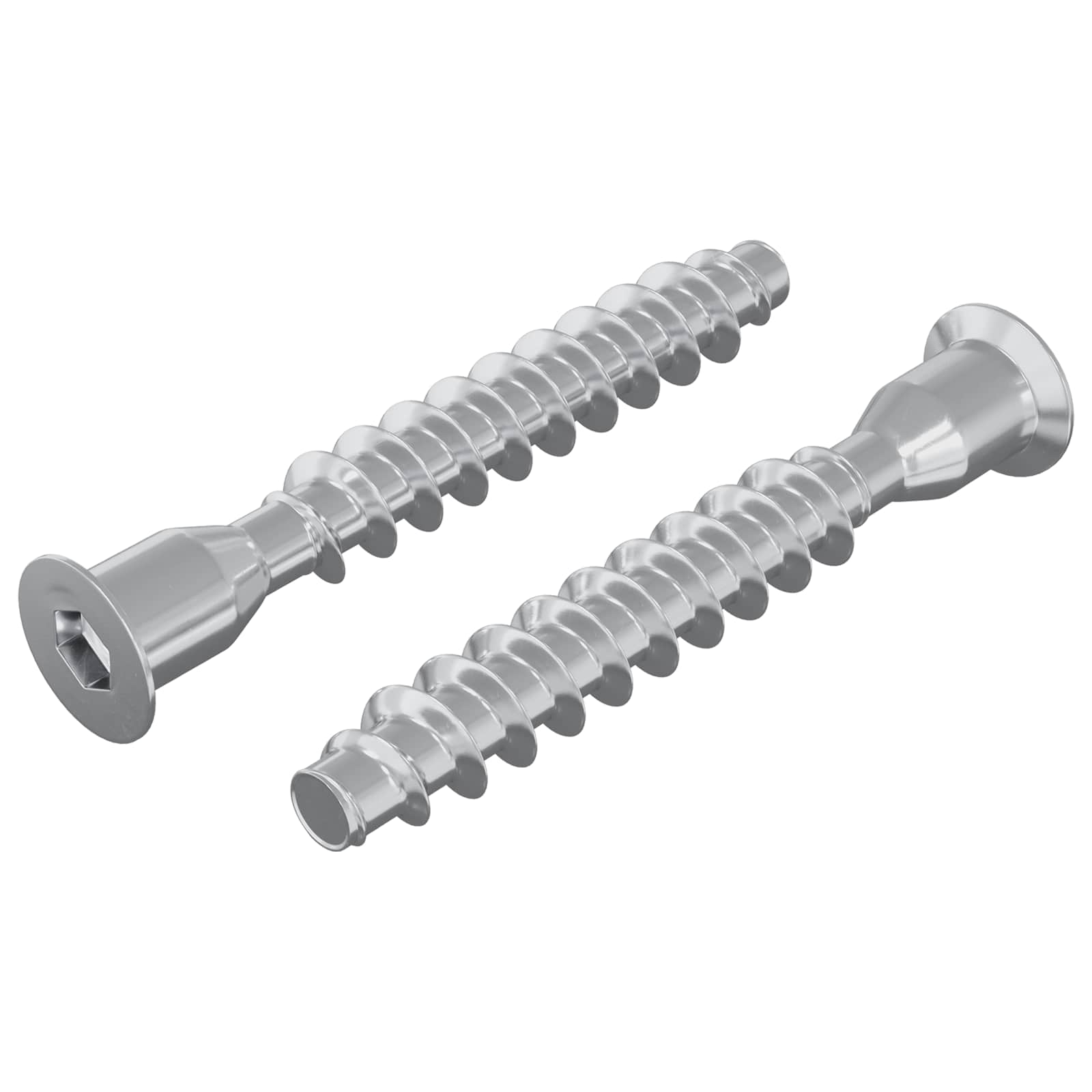 Confirmat-Schrauben 2 pcs Silber Ø5 x 40 mm Metall