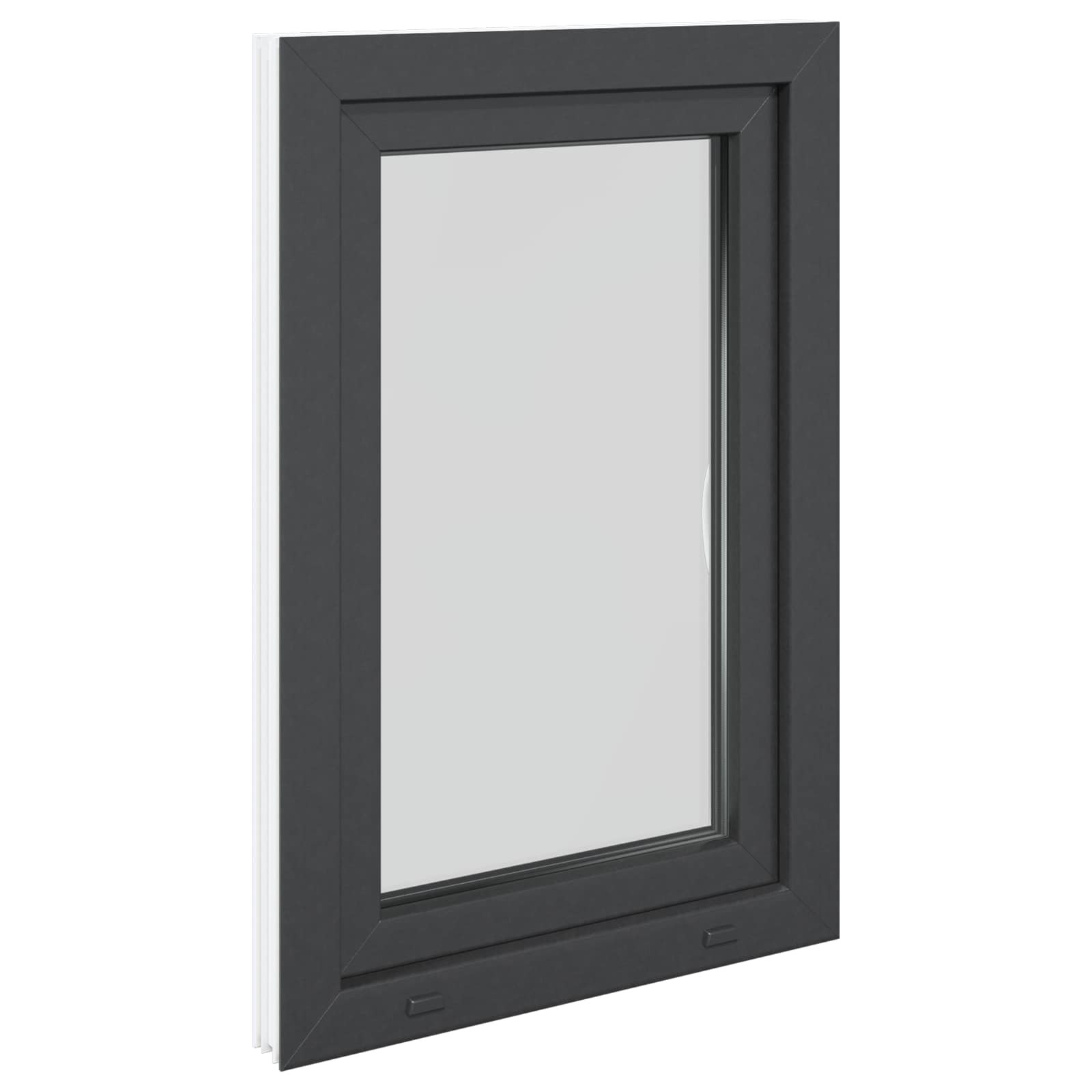 Kellerfenster RISOR 50 x 50 cm PVC und Glas Weiß